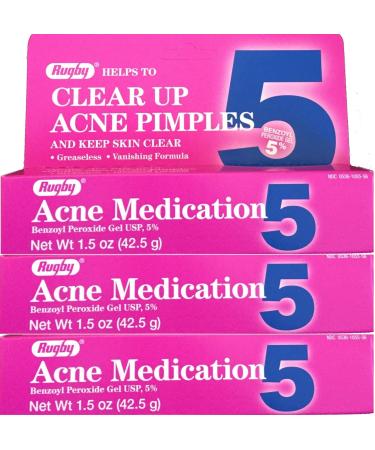 Benzoyl Peroxide 5 % Generic for Oxy Balance Acne Medication Gel 1.5 oz 3 PACK