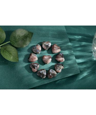 XIANNVXI 10 Pcs Labradorite Heart Crystals Set - Natural Gemstones for Reiki Healing & Beginners - Grey Labradorite Palm Stones - Buy Online on GoSupps.com