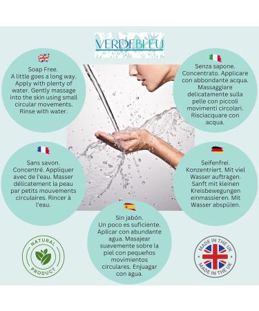 Verdebleu - 99% Natural - Purifying Face Wash - Lavender Geranium. No Sulfates/Parabens No Soap. pH 5.5 Sensitive Skin. We Donate 5% of Profit to Help Save the Rainforests. 250ml - Buy Online on GoSupps.com