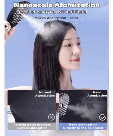 LED Light Electric Scalp Massage Comb - 46 Soft Heads & Spray Function | Essential Oils Compatible for All Hair Types | #811 - Buy Online on GoSupps.com