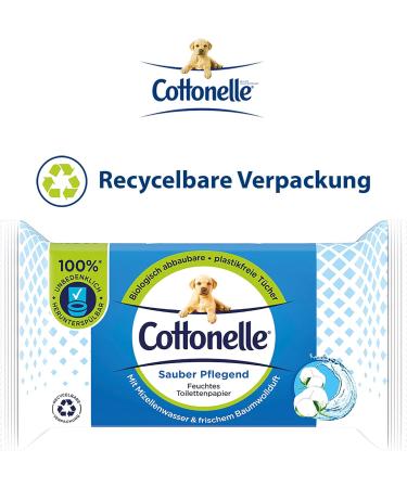 Buy Cottonelle Moist Toilet Paper - Biodegradable Wet Wipes with Cotton Fragrance | 12x42 Pack - Clean & Nourishing | International Shipping Available - Buy Online on GoSupps.com