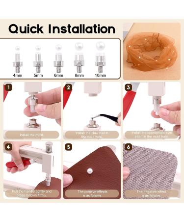 Wokape Pearl Setting Machine Kit with 630 Colorful ABS Pearls & 700 Nailheads Studs - Includes 5 Molds | Pearl Setting Tools - Buy Online on GoSupps.com