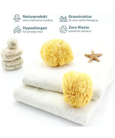 Tom & Pat Natural Bathing Sponge - Soft Greek Spa Quality for Sensitive Skin & Babies Dermatest Approved | 13-14 cm - Buy Online on GoSupps.com