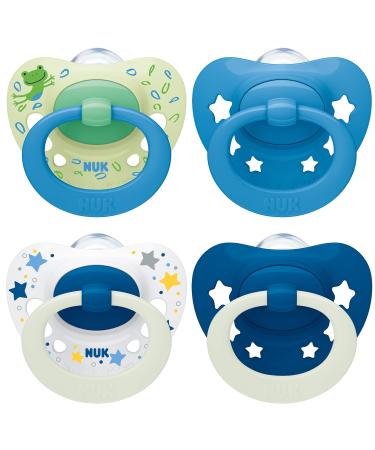 NUK Freestyle Beach Edition - Ciuccio Ortopedico In Silicone 18-36 Mesi - Confezione Da 2 - Colore Blu