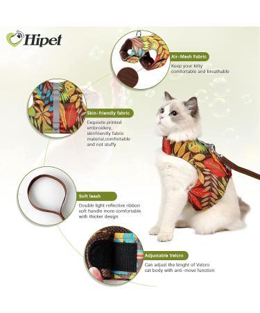 Escape Proof Cat Harness and Leash Set - Air Mesh Vest for Small Dogs - Reflective Gold S - Buy Online on GoSupps.com