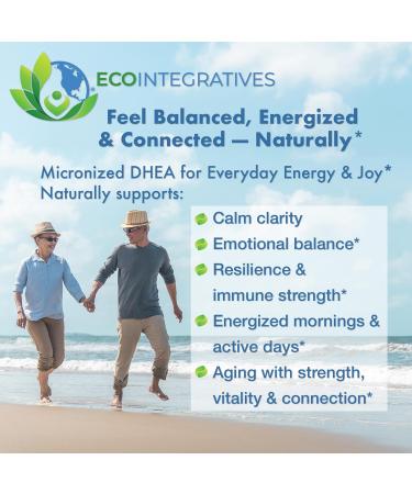EcoIntegratives DHEA 10 mg Micronized Supplement DHEA for Hormonal Balance Adrenal Health Bone & Muscle Health for Men & Women Non-GMO Gluten-Free Soy-Free 90 Vegetarian Capsules - Buy Online on GoSupps.com