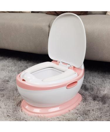 711TEK Realistic Potty Training Toilet for Kids and Toddlers (Pink)
