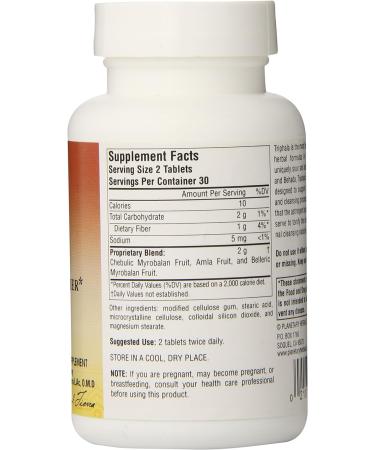 Planetary Ayurvedics Triphala 1000mg Tablets - GI Tract Support & Cleanse Supplement for Digestive Wellness - Detox & Balance with Herbal Ingredients - 60 Tablets - Buy Online on GoSupps.com