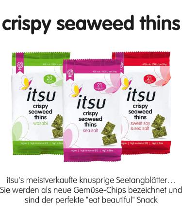  Itsu itsu 16 x Crispy Sea Salt Leaves - 4.5g - Buy Online on GoSupps.com