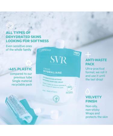 SVR Hydraliane Light Hydrating Face Cream - Hyaluronic Acid Moisturizer for Sensitive Skin | 72% Hydrated After 8 Hrs | Family-Friendly 1.7 fl. oz - Buy Online on GoSupps.com