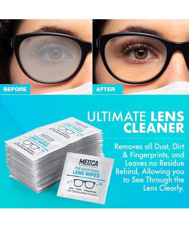 Premoistened Lens and Glass Cleaning Wipes - Portable Travel Cleaner for Glasses  Camera  Cell Phone  Smartphone  and Tablet - Disposable  Quick Drying  Streak Free - Individually Wrapped  Pack of 200 - Buy Online on GoSupps.com