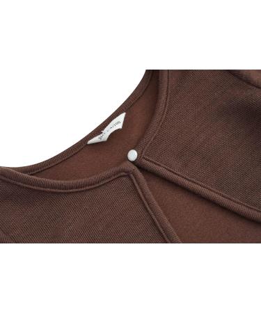 Bonny Billy Girls Knitted Cotton Cardigan Shrug - Coffee, 8-9 Years | Kids Clothing - Buy Online on GoSupps.com