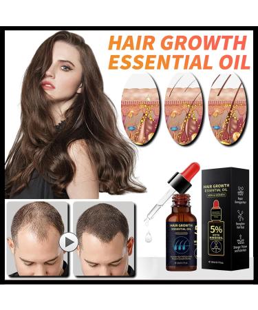 Natural Hair Growth Oil for All Hair Types - Nourishing Scalp Treatment (2pcs) - Buy Online on GoSupps.com
