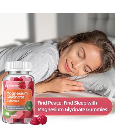 Magnesium Glycinate Gummies 400mg, Sugar Free Magnesium Supplement w/Ashwagandha, Zinc, Vegan Magnesium Glycinate Supplement for Adults - 120 Cherry Gummies Cherry 60 Count (Pack of 2) - Buy Online on GoSupps.com