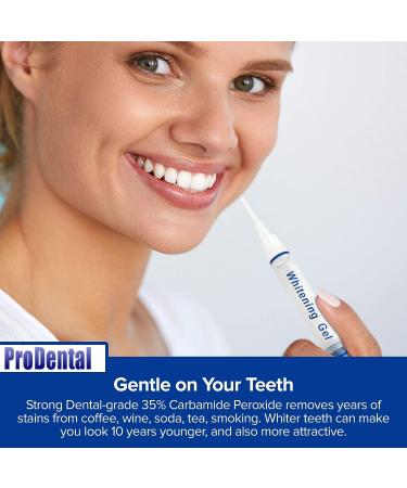 ProDental Teeth Whitening Gel Syringe Refill 10 Pack | 35% Carbamide Peroxide | 60 Treatments | Fast Results | Safe for Sensitive Teeth - Buy Online on GoSupps.com