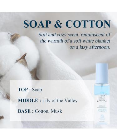 Cotton Blue Mallow Tea Perfume Hair & Body Mist Hair and Body Perfume Spray for Dry Skin Moisture Balance Soothing Nourishing Long-Lasting Fragrance Cotton Scent - Buy Online on GoSupps.com