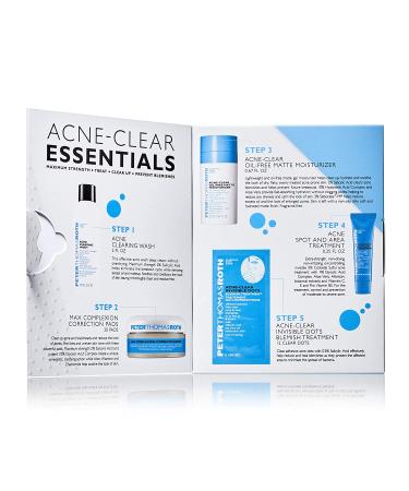 Peter Thomas Roth Acne-Clear Essentials Kit - 5-Piece Acne Treatment for Face and Skin Care - Buy Online on GoSupps.com