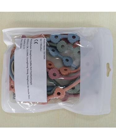 Buy CLdy Baby Toy Pacifier Chain - BPA-Free Silicone Cup Catcher for Strollers - 4-Piece Ocean Blue & Green & Orange & Bean Paste Soother Chains - Buy Online on GoSupps.com