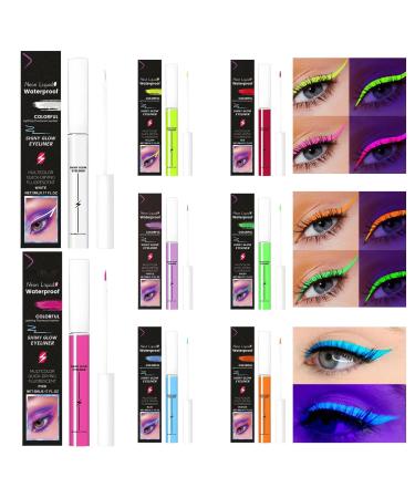 Eyeliner Pencil Gloss 8 Colors Long Lasting Effect Defined Lines with Waterproof EyelinerFor Outdoor Activities Event Work Night Wedding Travel Party Daily Use Home Women