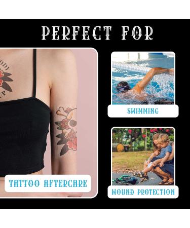 Houseables Waterproof Tattoo Bandage Roll 4x 11 Yards - Clear Adhesive Dressing Wrap for Aftercare, Healing, and Recovery - Transparent Wound Film & Skin Shield - Buy Online on GoSupps.com
