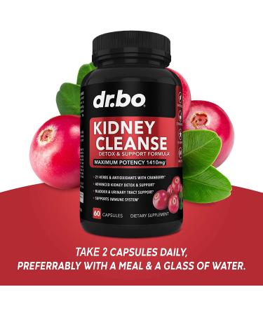 Kidney Cleanse Detox Support Supplement - Natural Herbal Blend for Kidney & Urinary Tract Health - Buy Online on GoSupps.com