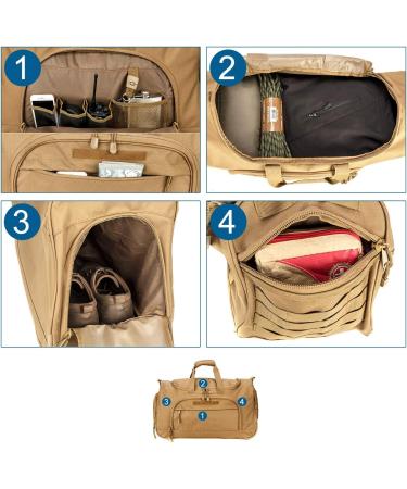 X&X Waterproof Men's Gym Bag with Shoe Compartment - 24 inch Khaki - Buy Online on GoSupps.com