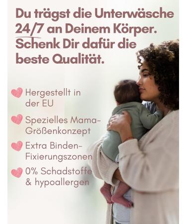 Mrs. Mum Postpartum Underwear Set | kotex Certified | Made in EU | 7 Washable Black Women s Underpants for Caesarean Section | L-XL - Buy Online on GoSupps.com