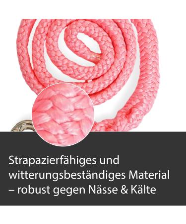 Lead Rope with Panic Hook for Horses & Ponies - 1.60m Neon Pink Tie Rope in Stylish Designs - Buy Online on GoSupps.com