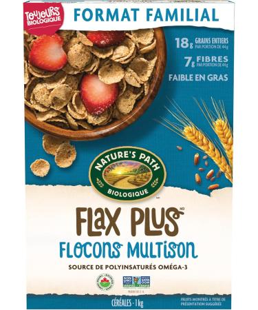 Nature's Path Organic Flax Plus Multibran Flakes Cereal 1 kg (Pack of 6) Non-GMO - Buy Online on GoSupps.com