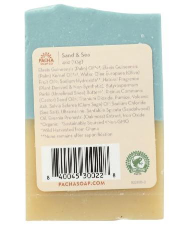 PACHA SOAP Sand And Sea Bar Soap - 4 OZ | Luxurious Natural Cleansing | Eco-Friendly & Vegan | International Shipping Available - Buy Online on GoSupps.com