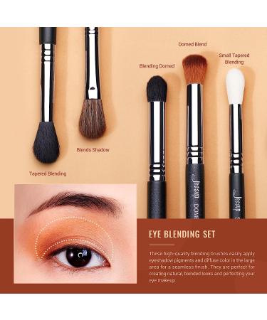Jessup Professional Eyeshadow Blending Brush Set - 13pcs Synthetic Makeup Brushes | Premium Black T338 B Collection - Buy Online on GoSupps.com