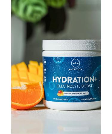 MRM Nutrition Hydration + | Orange Mango Electrolyte Boost | Vegan & Gluten-Free | 15 Servings of Cellular Hydration & Vitamins - Buy Online on GoSupps.com
