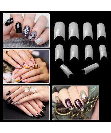 1500pcs Aethland Clear Nail Tips for Acrylic Nails | Half Cover False Nails Tips in 10 Sizes - Clear, Natural, White | Ideal for Nail Salons & DIY Nail Art - Buy Online on GoSupps.com
