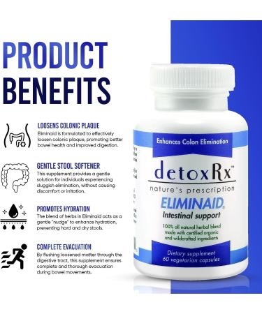 DetoxRx Eliminaid Capsules - Gentle Assistance for Stress, Illness & Travel - Buy Online on GoSupps.com