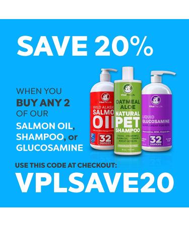 Salmon Oil for Dogs & Cats 32oz - Omega 3 EPA DHA Liquid Supplement | Healthy Skin, Coat, Joint & Bone Health | Natural Allergy & Immune Support - Buy Online on GoSupps.com