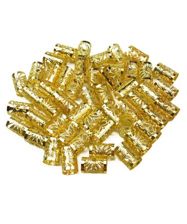 Hyamass 50pcs Aluminum Hollow Out Dreadlocks Beads - Gold Hair Jewelry for Braiding - Buy Online on GoSupps.com