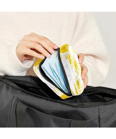 Women's Portable Period Kit | Sunshine Pattern Storage Pockets | Feminine Product Bag - International Shipping - Buy Online on GoSupps.com
