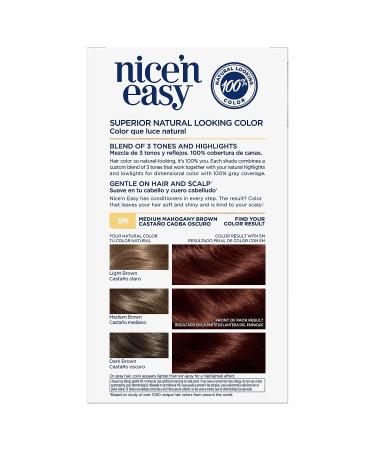 Clairol Nice'n Easy 5M Medium Mahogany Brown Hair Dye - 6.26 Fl Oz (Pack of 1) - Buy Online on GoSupps.com