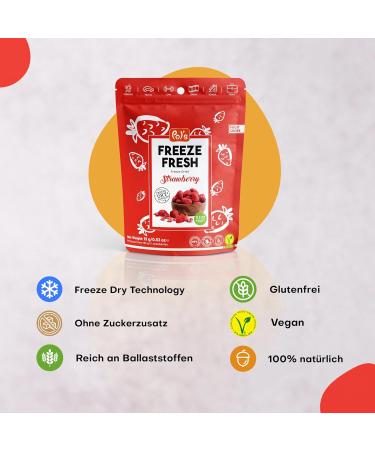  POL'S POL'S FREEZE FRESH Freeze-dried whole strawberries 250g 100% premium sun-ripened dried fruit no added sugar no additives - Buy Online on GoSupps.com