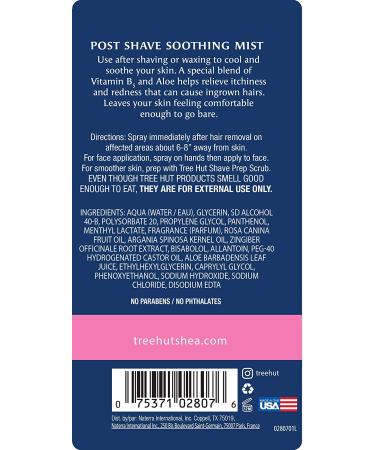 Tree Hut Bare Moroccan Rose Post Shave Mist 4.8 fl oz - Soothe & Smooth Razor Bumps - After Shave Spray for All Skin Types - Buy Online on GoSupps.com