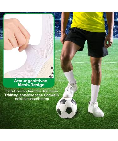 Buy Newofview Football Socks for Men - 4 Pairs Anti-Slip Grip Slipproof Sports Socks for Football Basketball and Running (Sizes 39-46) - Buy Online on GoSupps.com