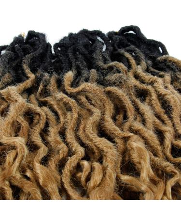 24 Inch Ombre Wavy Goddess Faux Locs Crochet Hair Extensions (6Packs) - #1B/27 - Buy Online on GoSupps.com