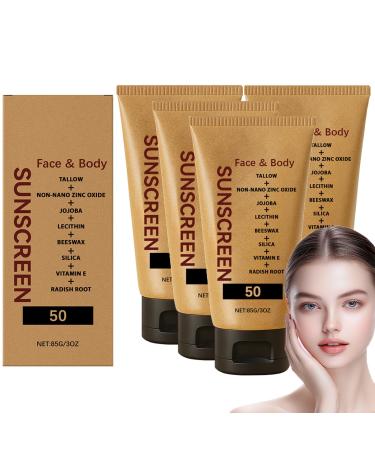 blmcoos Sebaceous Sun Protection SPF 50 Non Nano Zinc Oxide Natural Face and Body Sunscreen Waterproof Non-Greasy Outdoor Beach Sun Protection (4)