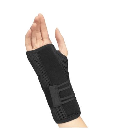 OTC Wrist Brace Adjustable Thumb Strap Support Black (Right Hand) Small