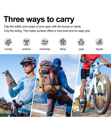 ELYPHINE 32/24 oz Water Bottle with Removable Straw & Time Marker | BPA Free Tritan | Leakproof | Motivational Sports Jug - Veiled Rose - Buy Online on GoSupps.com