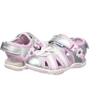 Geox Baby Girl's Sandal Agasim - Silver Pink - Size 3.5 UK Child - Buy Online on GoSupps.com