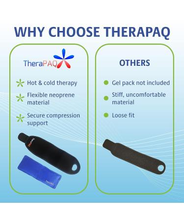 TheraPAQ Wrist Ice Pack Wrap - Hot & Cold Gel Compression for Pain Relief from Arthritis, Carpal Tunnel, Swelling - Reusable Hand Ice Pack for Athletes, Elderly & Pregnancy - Buy Online on GoSupps.com