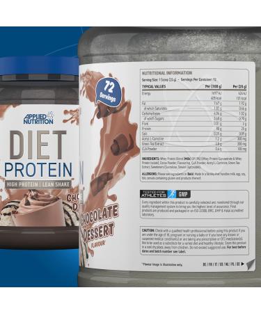 Applied Nutrition Diet Whey Whey Protein Low Carb and Sugar Protein Powder Supplement with CLA L-Carnitine Green Tea (1.8 kg Vanilla) - Buy Online on GoSupps.com
