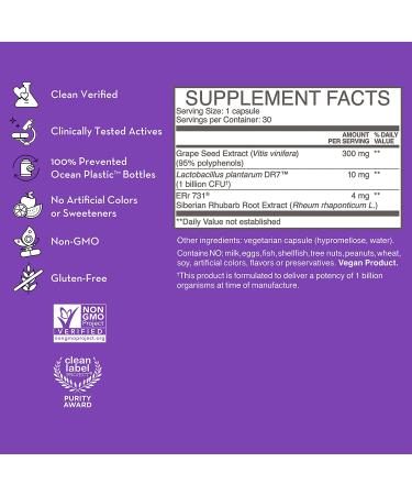 HUM Fan Club Menopause Relief & Mood Probiotic with Siberian Rhubarb - Hot Flash Relief & Menopause Support (30 Vegan Capsules) - Buy Online on GoSupps.com