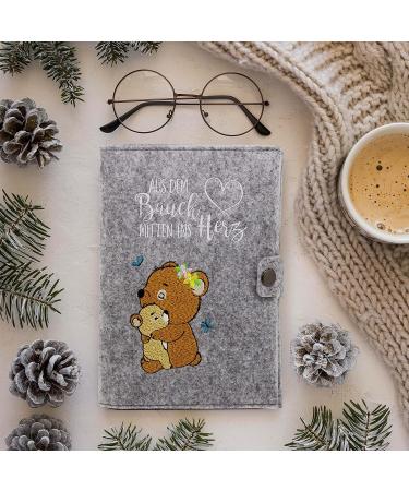 Cozy Raccoon Mutterpass Cover | Forest Bear Felt | Made in Germany | Personal Gift for Expecting Mothers | Includes Insurance Card & Ultrasound Pockets - Buy Online on GoSupps.com